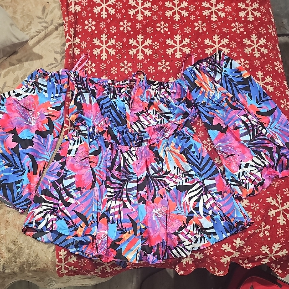 Vibrant Floral Off-Shoulder Jumpsuit